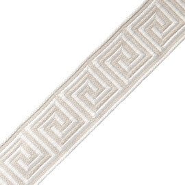 1 3/8" Aristotle Greek Key Trim by Samuel & Sons in Oyster