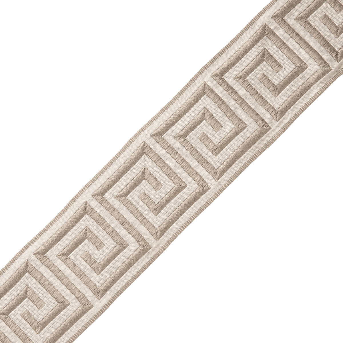 1 3/8" Aristotle Greek Key Trim by Samuel & Sons in Mourning Dove
