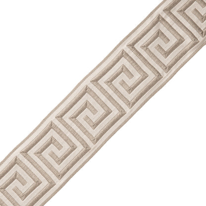 1 3/8" Aristotle Greek Key Trim by Samuel & Sons in Mourning Dove