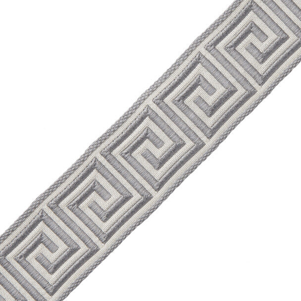1 3/8" Aristotle Greek Key Trim by Samuel & Sons in Sterling