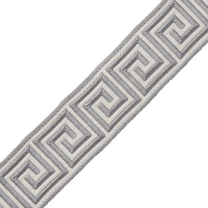 1 3/8" Aristotle Greek Key Trim by Samuel & Sons in Sterling
