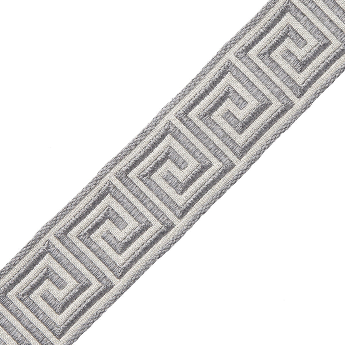 1 3/8" Aristotle Greek Key Trim by Samuel & Sons in Sterling