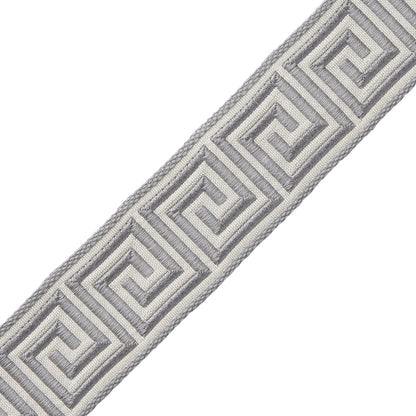 1 3/8" Aristotle Greek Key Trim by Samuel & Sons in Sterling