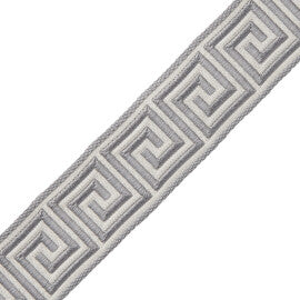 1 3/8" Aristotle Greek Key Trim by Samuel & Sons in Sterling