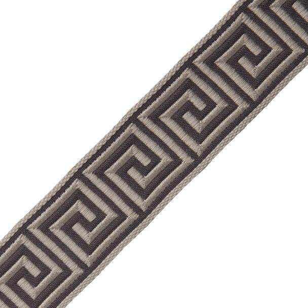 1 3/8" Aristotle Greek Key Trim by Samuel & Sons in Flint