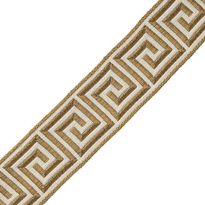 1 3/8" Aristotle Greek Key Trim by Samuel & Sons in Antique Gold