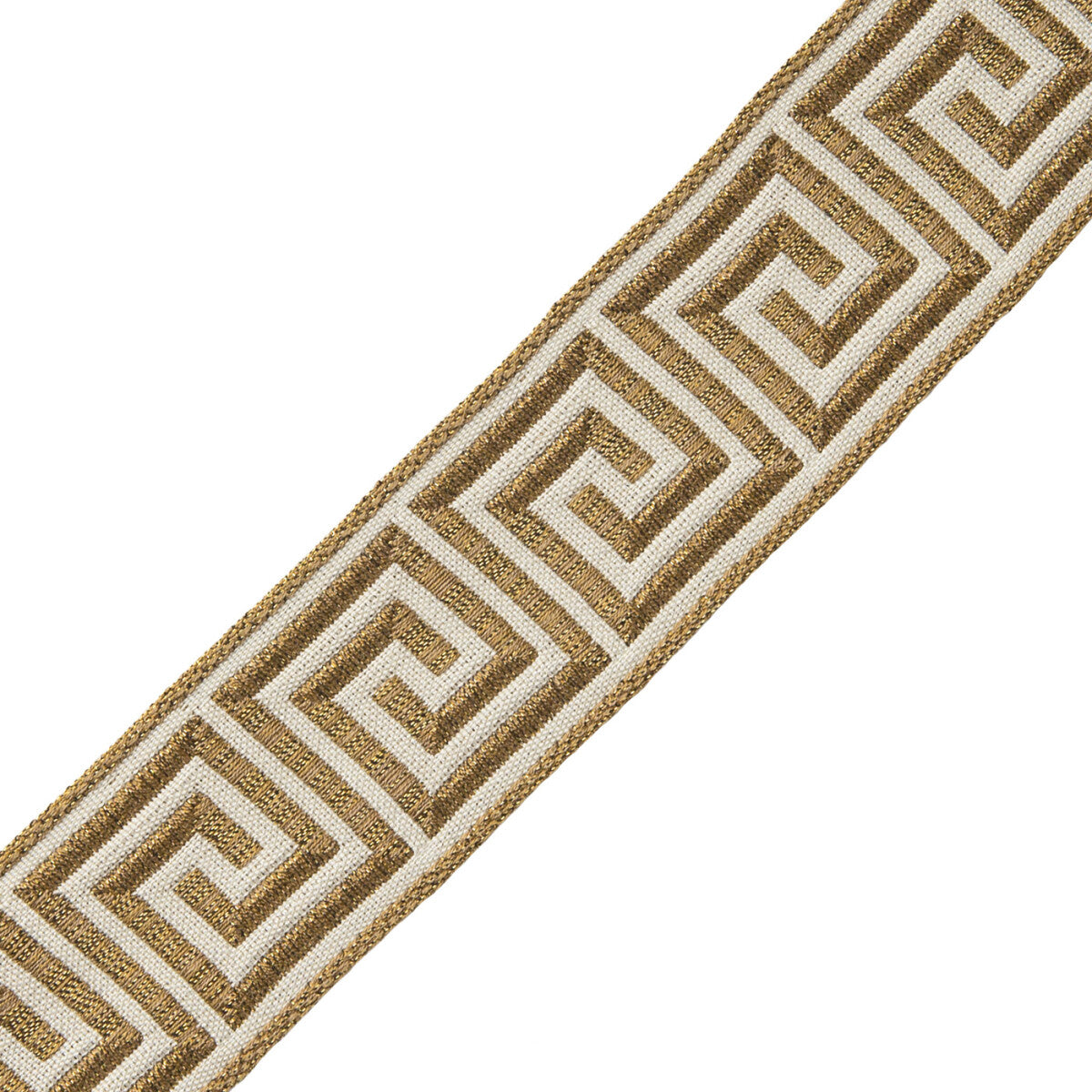 1 3/8" Aristotle Greek Key Trim by Samuel & Sons in Antique Gold