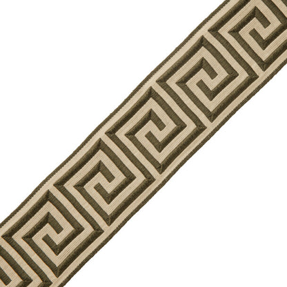 1 3/8" Aristotle Greek Key Trim by Samuel & Sons in Olive