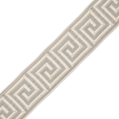 1 3/8" Aristotle Greek Key Trim by Samuel & Sons in Sea Crest