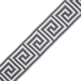 1 3/8" Aristotle Greek Key Trim by Samuel & Sons in Lake