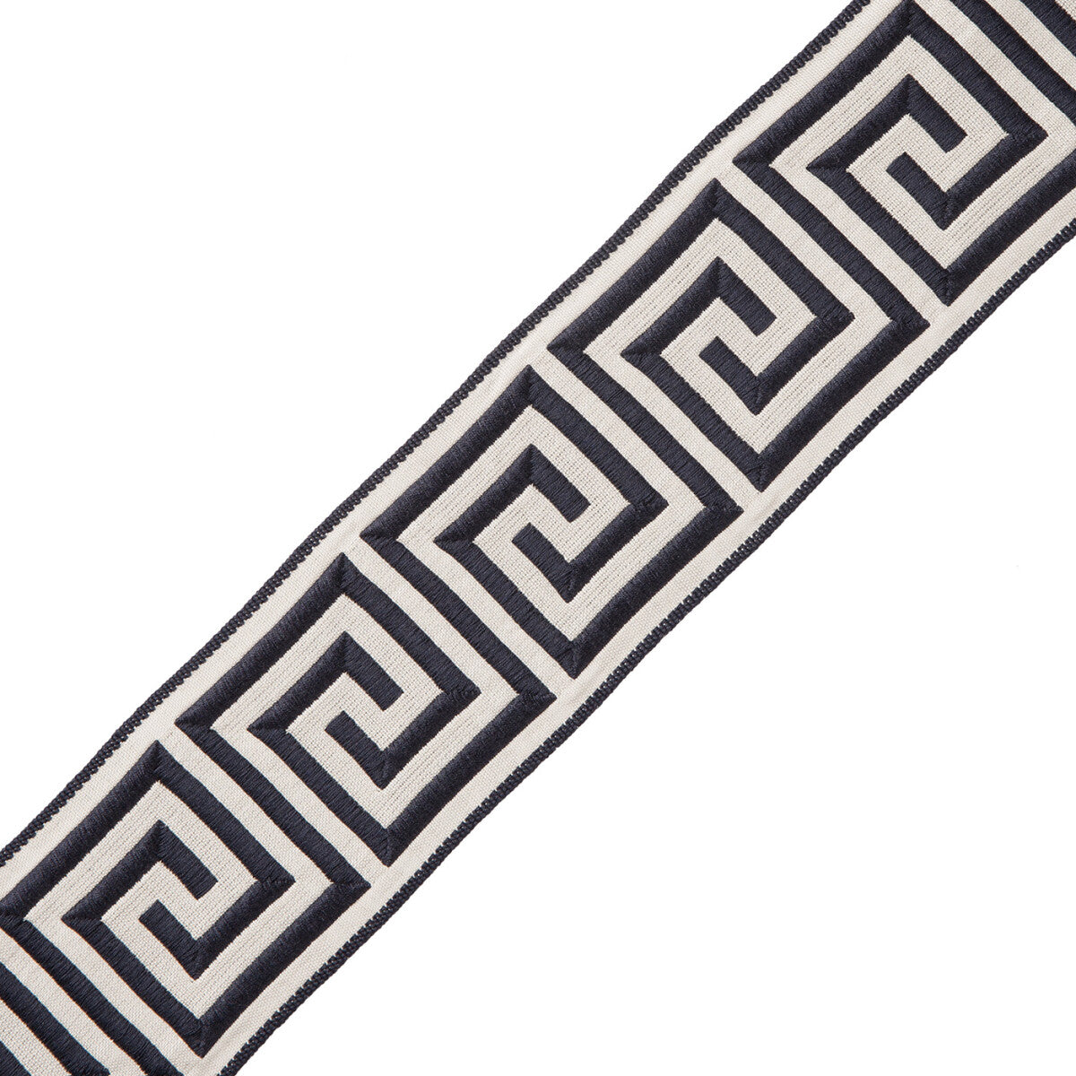 1 3/8" Aristotle Greek Key Trim by Samuel & Sons in Midnight Blue