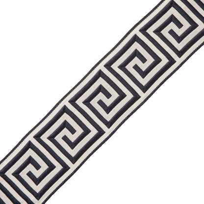 1 3/8" Aristotle Greek Key Trim by Samuel & Sons in Midnight Blue