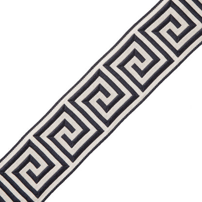 1 3/8" Aristotle Greek Key Trim by Samuel & Sons in Midnight Blue