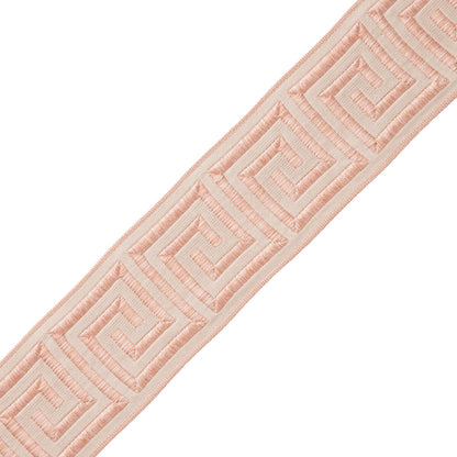 1 3/8" Aristotle Greek Key Trim by Samuel & Sons in Petal