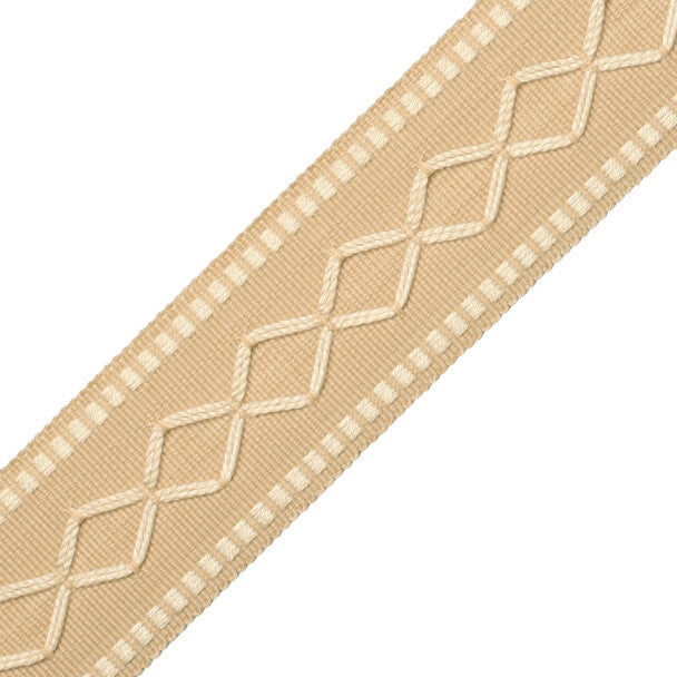 2" Oxford Border Trim by Samuel & Sons in Bisque/Cream