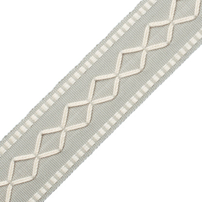 2" Oxford Border Trim by Samuel & Sons in Misty Grey/Snow