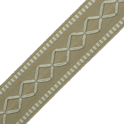 2" Oxford Border Trim by Samuel & Sons in Putty/Powder Blue