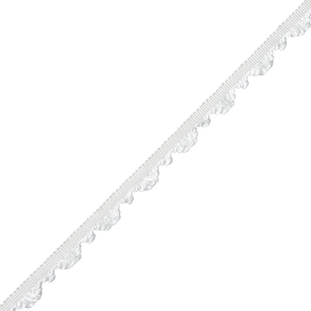 Délicat Silk Fan Edge Trim by Samuel & Sons in White