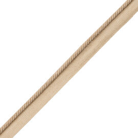 1/4" Au Naturel Cord W/Tape Trim by Samuel & Sons in Sand/Natural