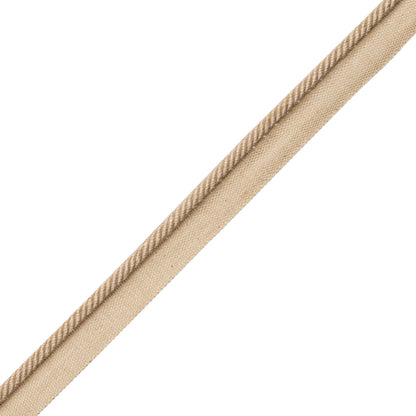 1/4" Au Naturel Cord W/Tape Trim by Samuel & Sons in Sand/Natural