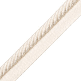 1/2" Au Naturel Cord W/Tape Trim by Samuel & Sons in Natural