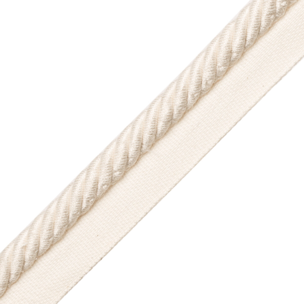 1/2" Au Naturel Cord W/Tape Trim by Samuel & Sons in Natural