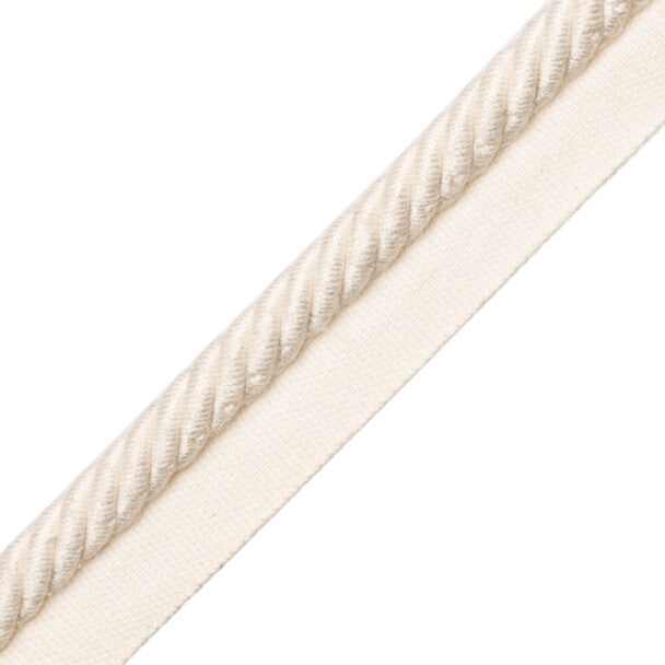 1/2" Au Naturel Cord W/Tape Trim by Samuel & Sons in Natural
