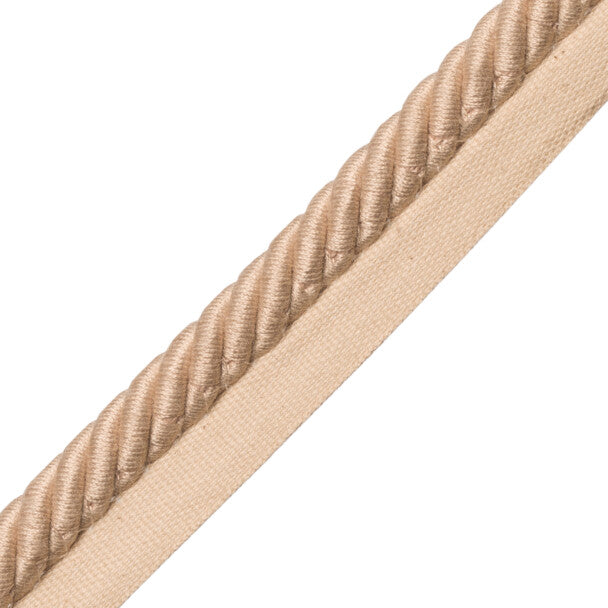 1/2" Au Naturel Cord W/Tape Trim by Samuel & Sons in Sand/Natural