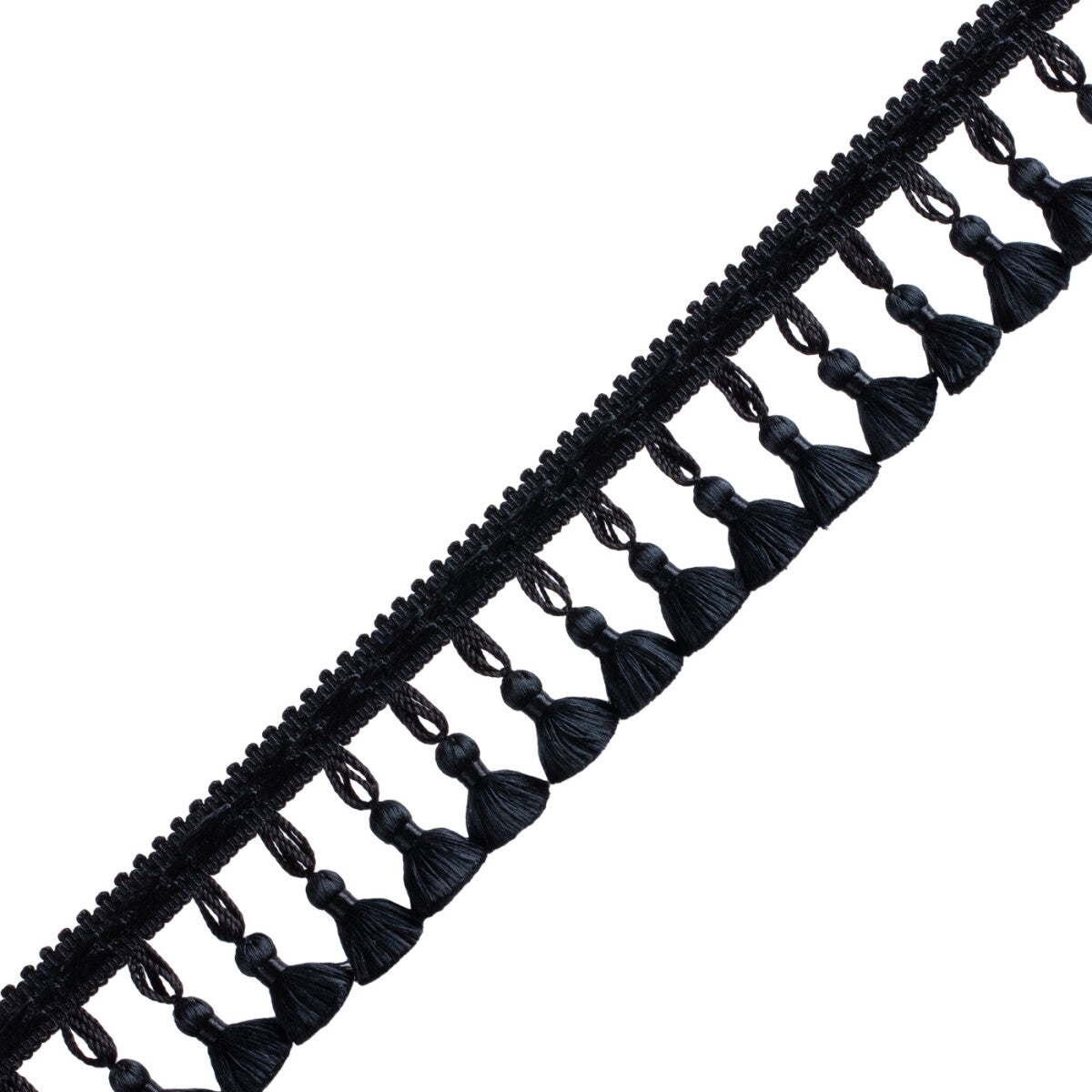 Délicat Silk Tassel Fringe Trim by Samuel & Sons in Onyx
