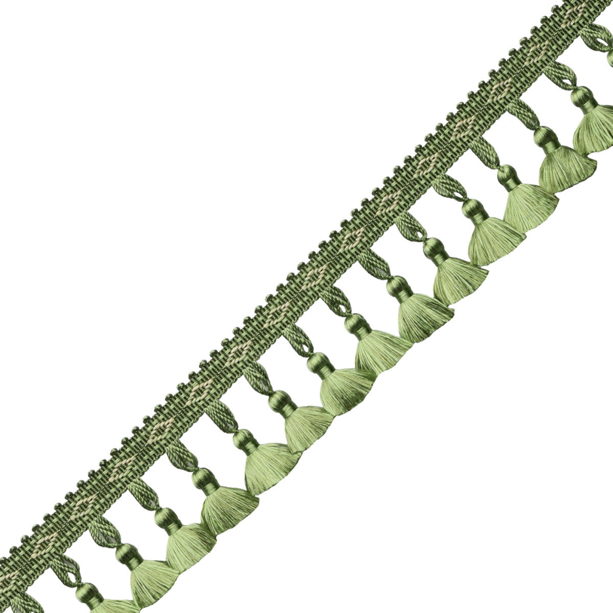 Délicat Silk Tassel Fringe Trim by Samuel & Sons in Basil