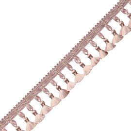 Délicat Silk Tassel Fringe Trim by Samuel & Sons in Blush
