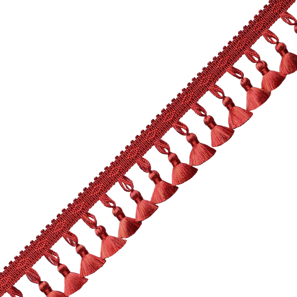 Délicat Silk Tassel Fringe Trim by Samuel & Sons in Poppy