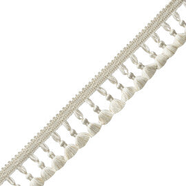 Délicat Silk Tassel Fringe Trim by Samuel & Sons in Cream