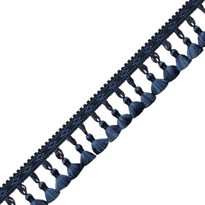 Délicat Silk Tassel Fringe Trim by Samuel & Sons in Navy