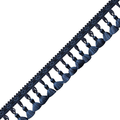Délicat Silk Tassel Fringe Trim by Samuel & Sons in Navy