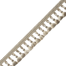 Délicat Silk Tassel Fringe Trim by Samuel & Sons in Pewter