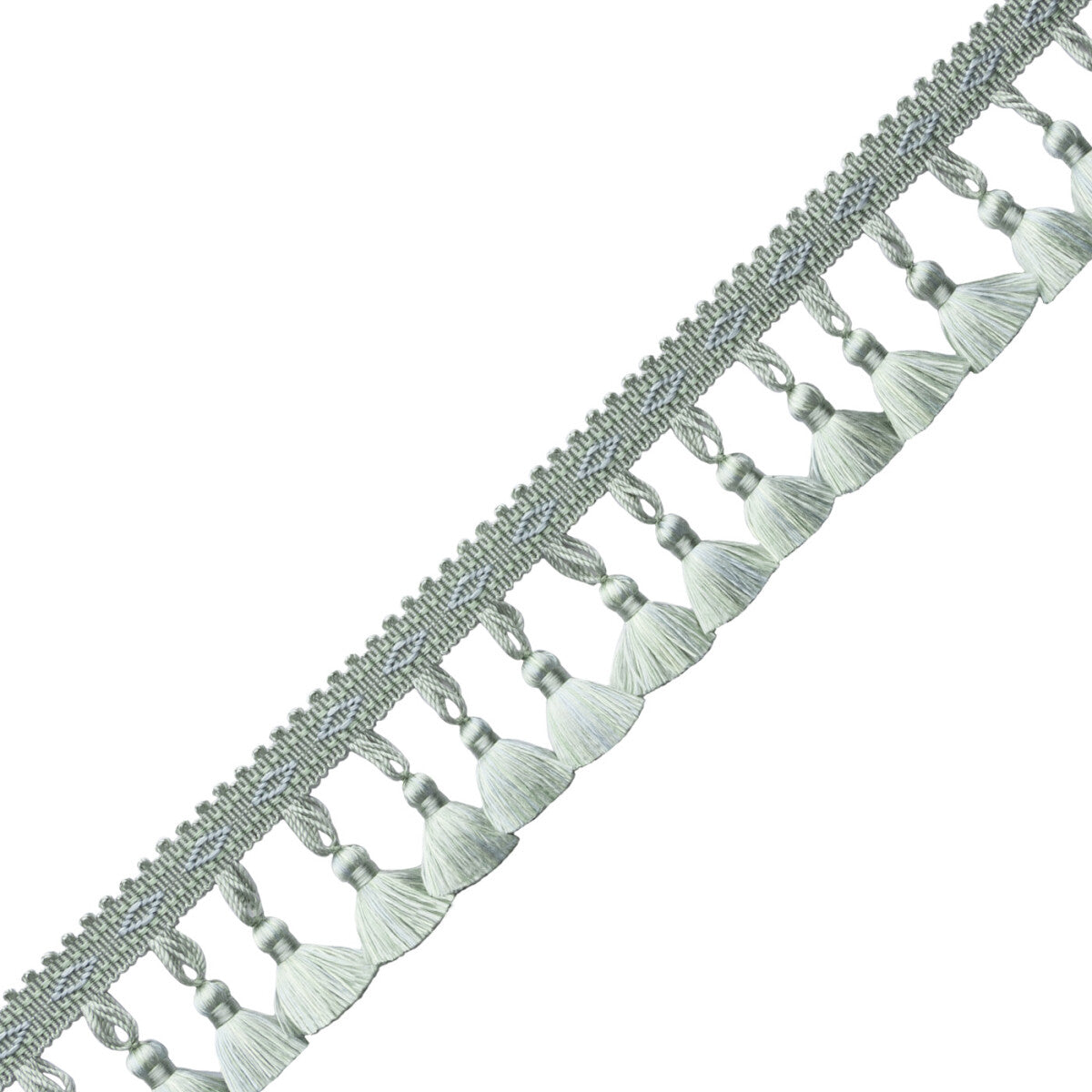 Délicat Silk Tassel Fringe Trim by Samuel & Sons in Seafoam
