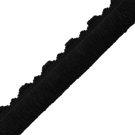 Délicat Silk Cut Fringe Trim by Samuel & Sons in Onyx