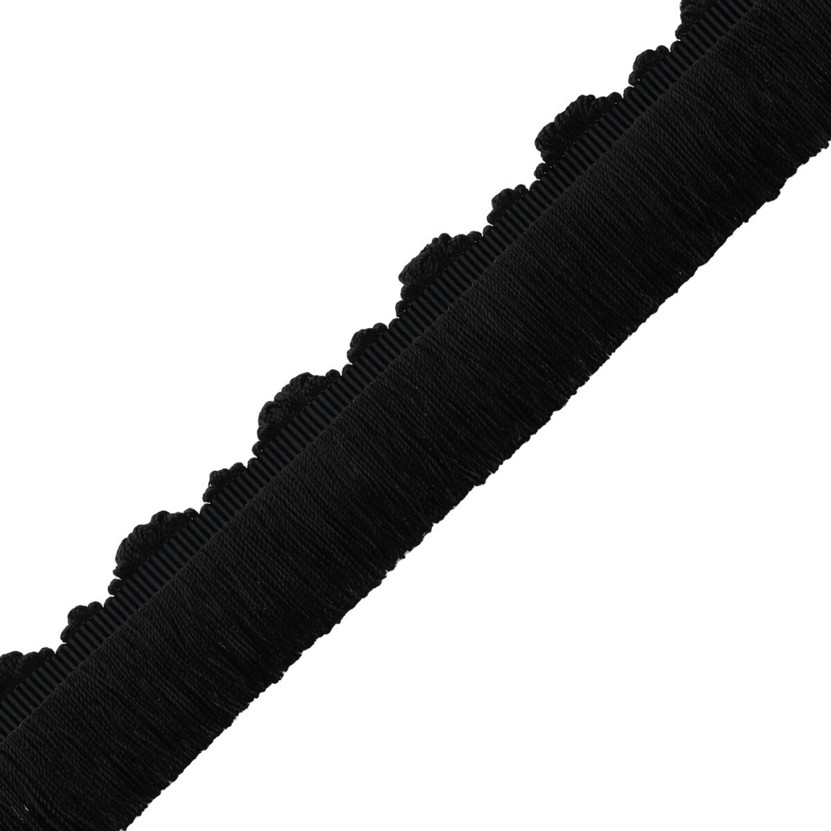 Délicat Silk Cut Fringe Trim by Samuel & Sons in Onyx