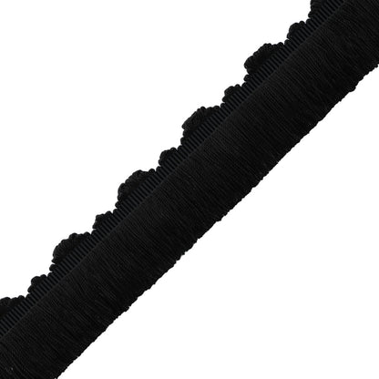 Délicat Silk Cut Fringe Trim by Samuel & Sons in Onyx