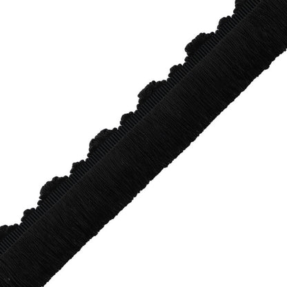 Délicat Silk Cut Fringe Trim by Samuel & Sons in Onyx