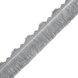 Délicat Silk Cut Fringe Trim by Samuel & Sons in Platinum