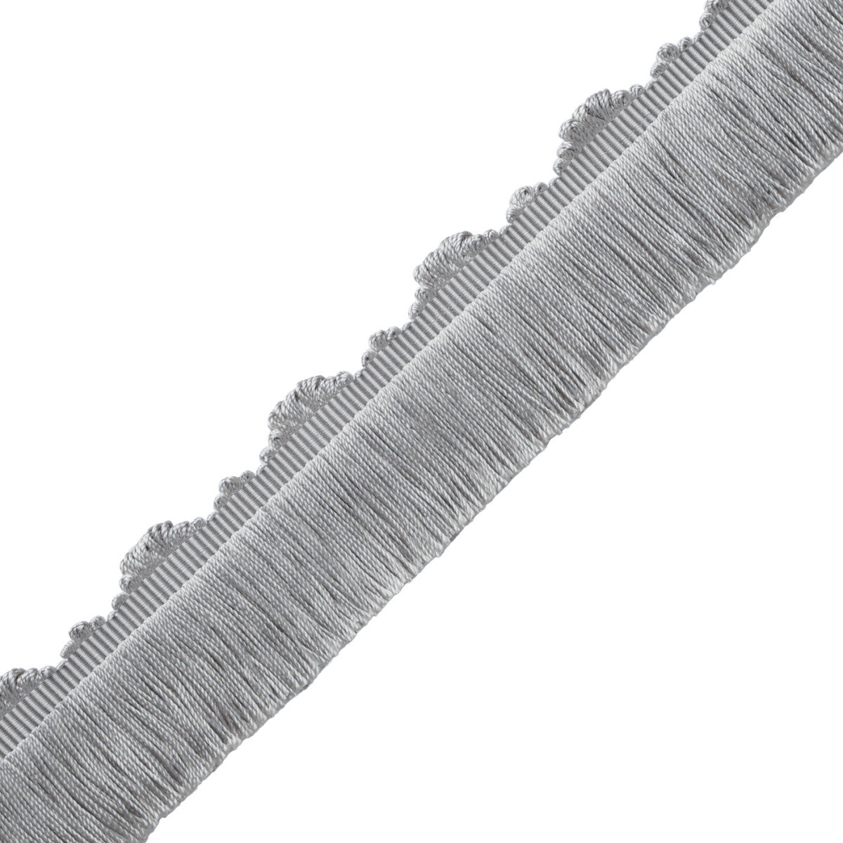 Délicat Silk Cut Fringe Trim by Samuel & Sons in Platinum