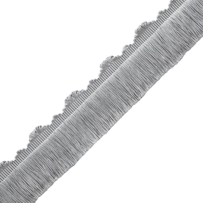 Délicat Silk Cut Fringe Trim by Samuel & Sons in Platinum
