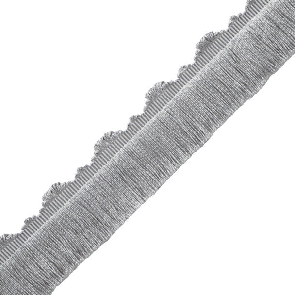 Délicat Silk Cut Fringe Trim by Samuel & Sons in Platinum