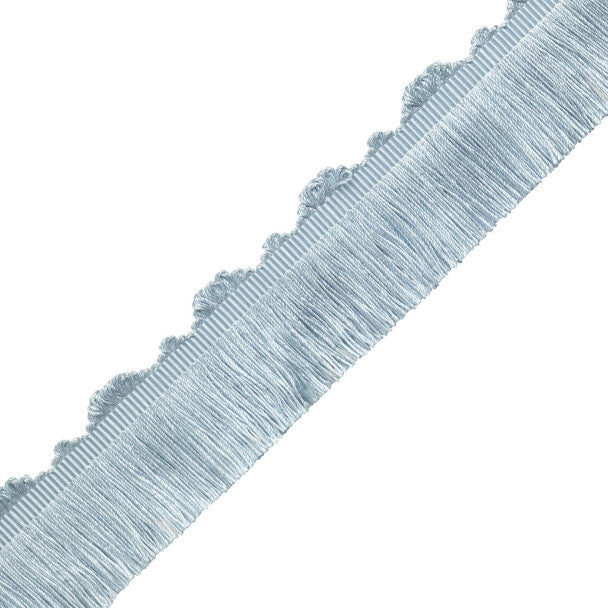 Délicat Silk Cut Fringe Trim by Samuel & Sons in Ice Blue