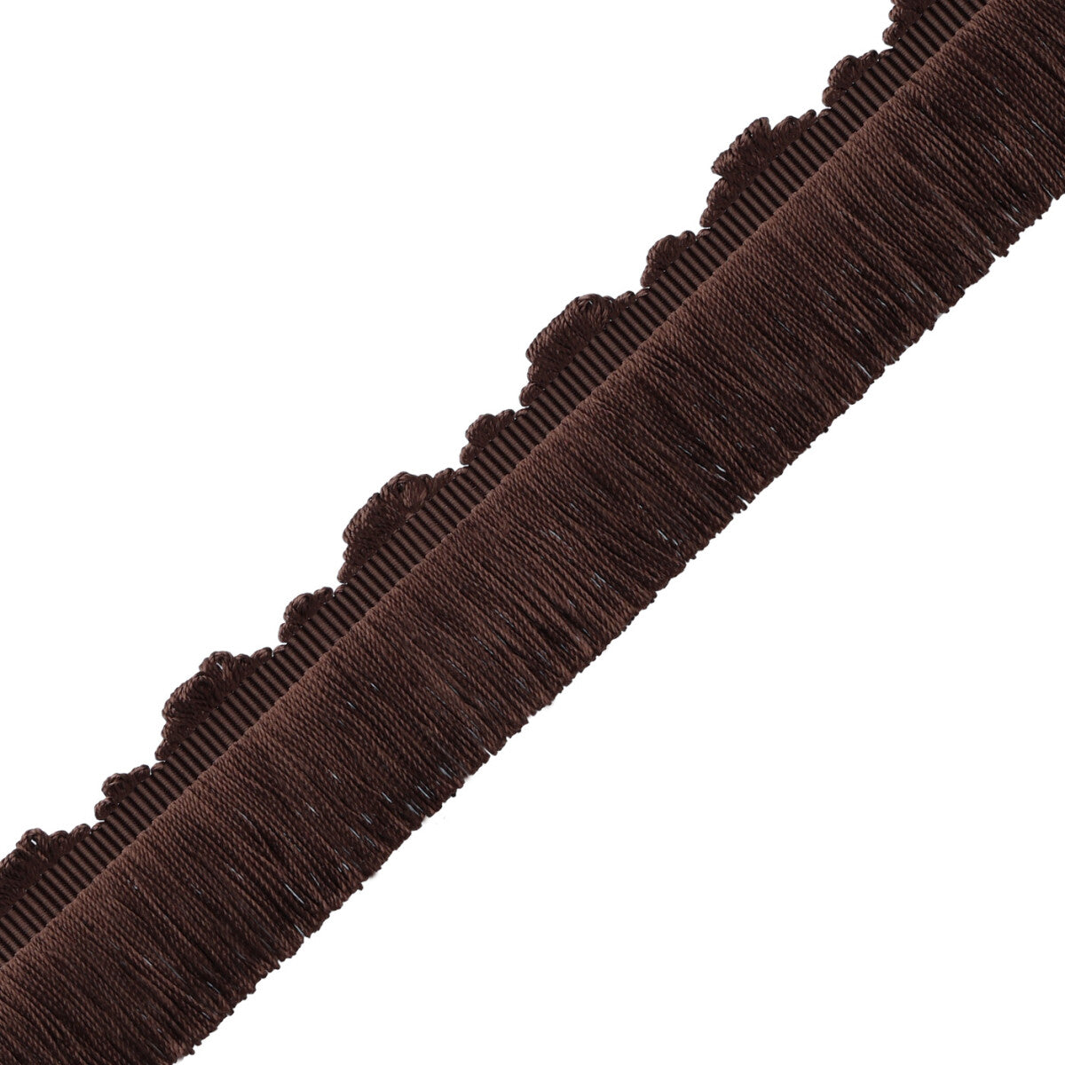 Délicat Silk Cut Fringe Trim by Samuel & Sons in Walnut