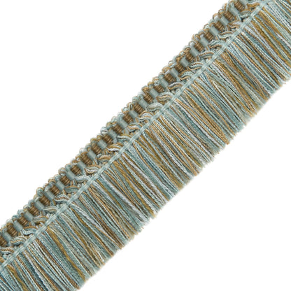 1.5" Delices Brush Fringe Trim by Samuel & Sons in Aqua/Cafe