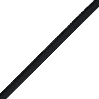 Délicat Silk Cord With Tape Trim by Samuel & Sons in Onyx