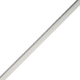 Délicat Silk Cord With Tape Trim by Samuel & Sons in Platinum